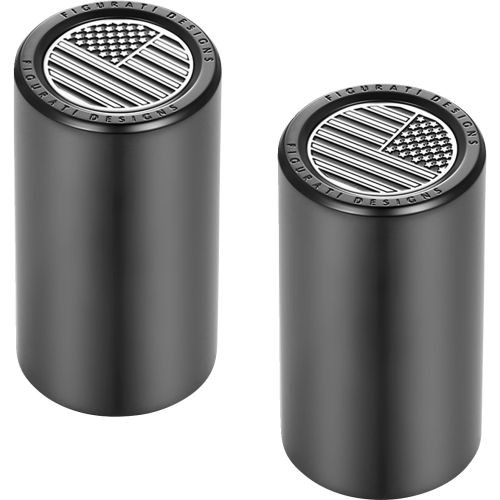 Figurati Designs - Figurati Designs Docking Hardware Cover - Black with Long Contrast Cut American Flag Skull - FD26-DC-2545-BK