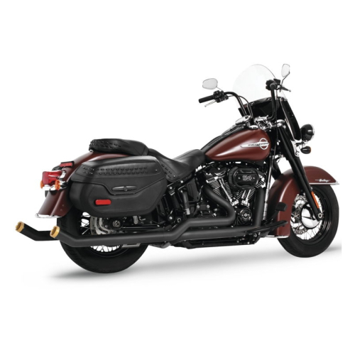 Freedom Performance - Freedom Performance Tuck-N-Under Upsweep Exhaust - Black with Sculpted Gold Tips - Straight Star - HD01452
