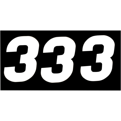 N-Style - N-Style SX Pros Stick-On Number - 6.5in. - No.3 - White - NSX-3W
