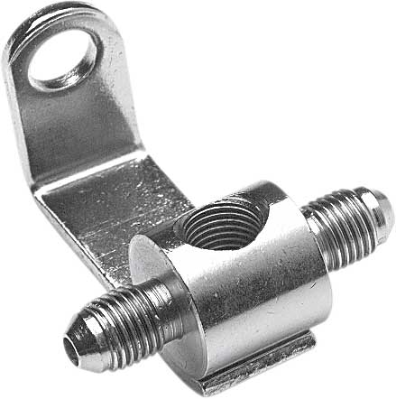 Goodridge - Goodridge Chrome Universal Rear Junction Block with Brake Light Switch Mount - 1/8in. NPT Threads - PMCHD-016