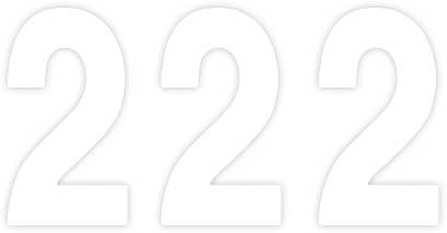 Factory Effex - Factory Effex Pro Numbers 4in. - No. 2 - White - 04-2562