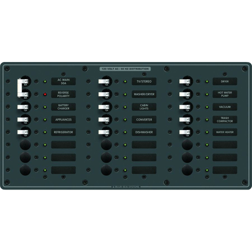 Blue Sea Systems - Blue Sea 8465 AC Main + 22 Positions