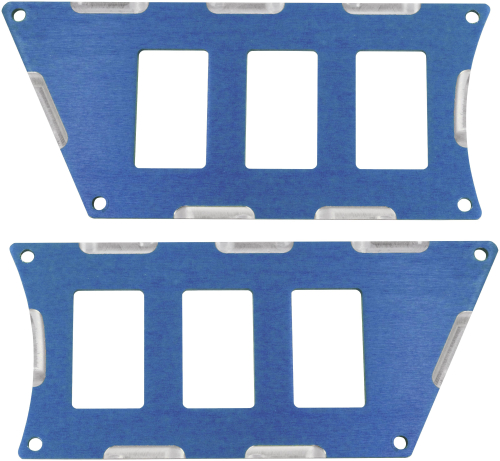 ModQuad - ModQuad 6 Slot Switch Plate - Blue - RZR-SP6-1K-BL
