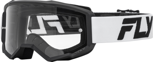 Fly Racing - Fly Racing Focus Goggles - 37-51158 - White/Black/Clear Lens - OSFA