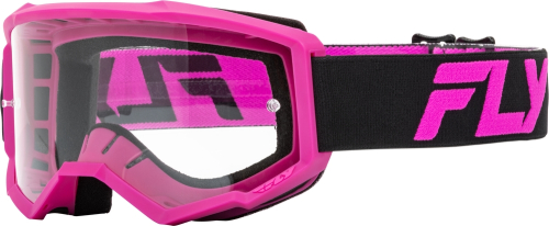 Fly Racing - Fly Racing Focus Goggles - 37-51151 - Black/Pink/Clear Lens - OSFA
