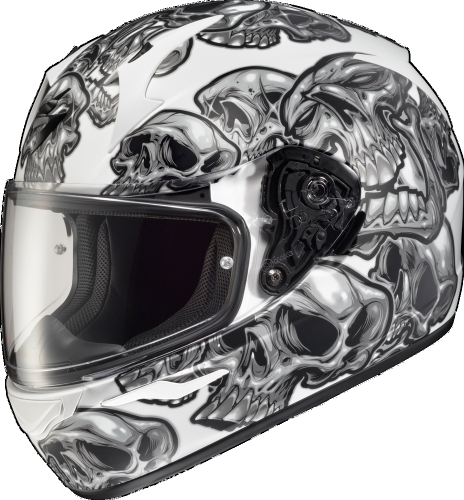 Scorpion - Scorpion EXO-R320 Skull-E Helmet - 32-3015 - Silver - Large