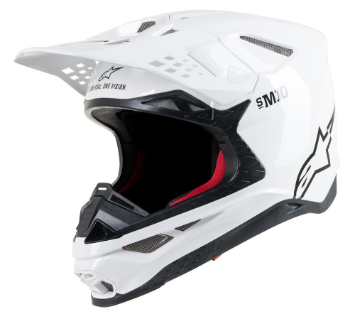 Alpinestars - Alpinestars Supertech M10 Solid Helmet - 8300319-2180-X - White Glossy - X-Large
