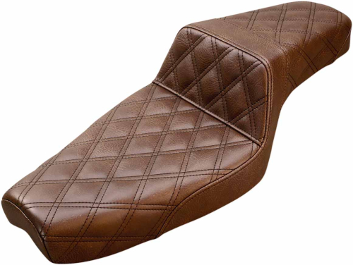 Saddlemen - Saddlemen Step-Up Full Lattice Stitch Seat - Brown - 879-03-175BR