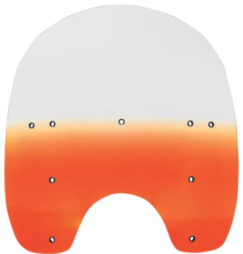 Memphis Shades - Memphis Shades Replacement Plastic for HD Quick-Release Compact Windshield - 17in. - Gradient Burnt Orange - MEP6287