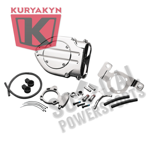 Kuryakyn - Kuryakyn Blood Groove Hypercharger - Chrome Body with Chrome Blood Groove Trap Door and Chrome Butterflies - 9992