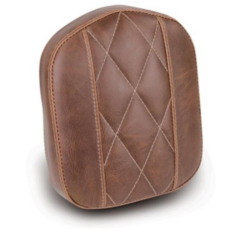Mustang - Mustang Bracket Style Sissy Bar Pad - Diamond Stitch - Distressed Brown - 76777