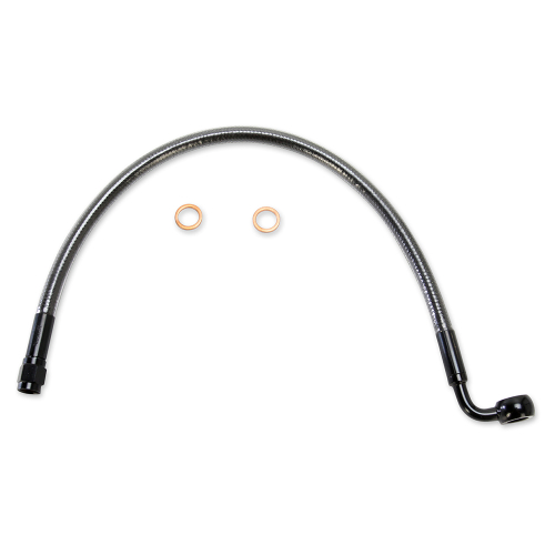 Magnum - Magnum Black Pearl Designer Series ABS Front Upper Brake Line - 10mm. 35deg. Banjo - 15in. - AS47215