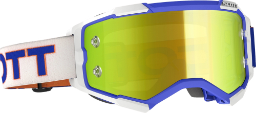 Scott USA - Scott USA Fury Goggles - 272828-1029289 - White/Blue / Yellow Chrome Works Lens - OSFM