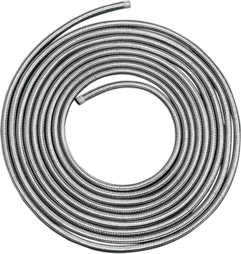 Drag Specialties - Drag Specialties Stainless Steel Braided Hose - 1/4in x 6ft - 0966615-HC9