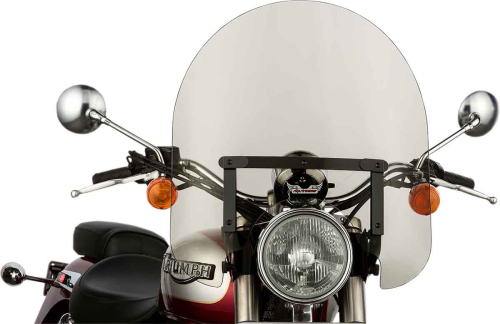 Slipstreamer - Slipstreamer 17in. Classic Windshield with Black Hardware - 17in.H x 23in.W - Smoke - SS-30-17TTQB