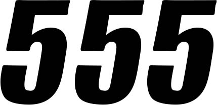DCOR - DCOR Individual Numbers 4in. - No.5 - Black - 45-24-5