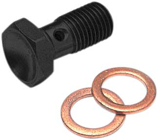 Goodridge - Goodridge Universal Single Banjo Bolt - 3/8in.-24 - Ebony - P775-03BK