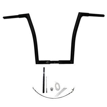 Fat Baggers, Inc. - Fat Baggers, Inc. 1-1/4in. EZ Install Flat Top Handlebar Kit - Black - 719916-B