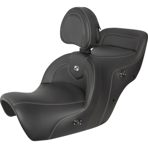 Saddlemen - Saddlemen Road Sofa CF Seat with Backrest - Heated - H88-07-185BRHCT