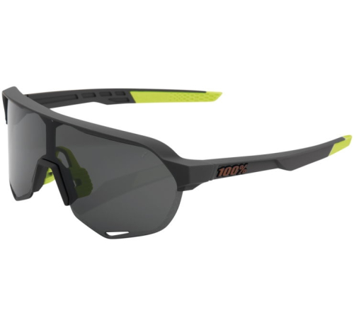 100% - 100% S2 Sunglasses - 61003-102-01 - Soft Tact Cool Gray / Smoke Lens - OSFM