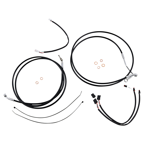 Magnum - Magnum Black XR Handlebar Installation Kit with Chrome Fittings for 15-17in. Ape - 489852