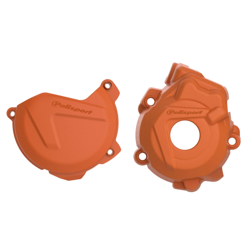 Polisport - Polisport Clutch/Ignition Cover Kit - Orange - 90971