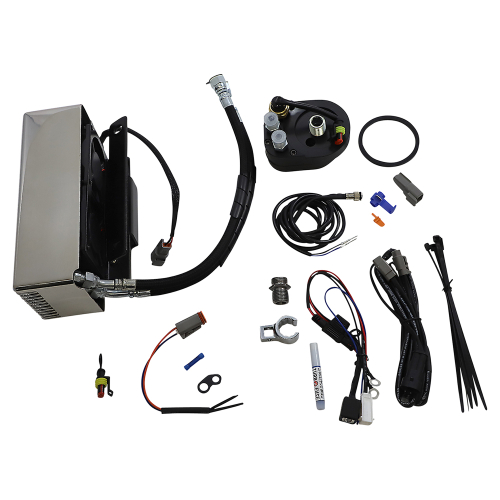 UltraCool - UltraCool Below Regulator Mounted Oil Cooler Kit - Chrome - RF-2SS
