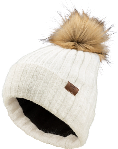 Fly Racing - Fly Racing Snow Womens Pom Beanie - 22-3252 BEIGE - Beige - OSFM