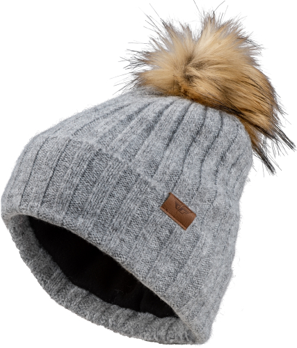 Fly Racing - Fly Racing Snow Womens Pom Beanie - 22-3252 GREY - Heather Gray - OSFM