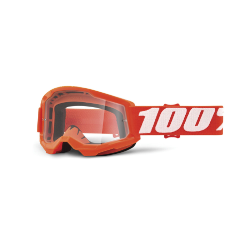 100% - 100% Strata 2 Junior Goggles - 50031-00005~OLD - Orange/Clear Lens - OSFM