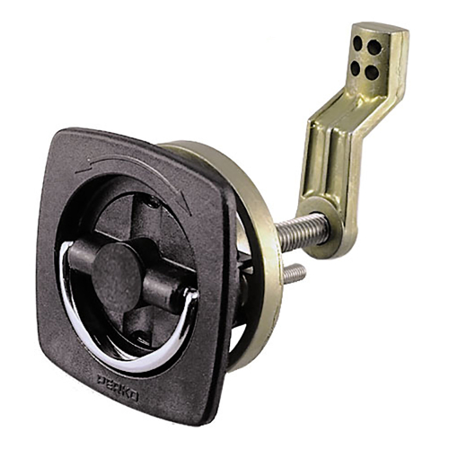 Perko - Perko Flush Latch - Non-Locking - 2.5" x 2.5" w/Offset Cam Bar &amp; Flexible Polymer Strike