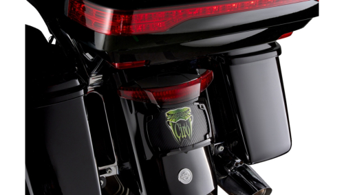 Ciro - Ciro Latitude Lightstrike Taillights with License Plate Holder - Black/Red Lens - 40474