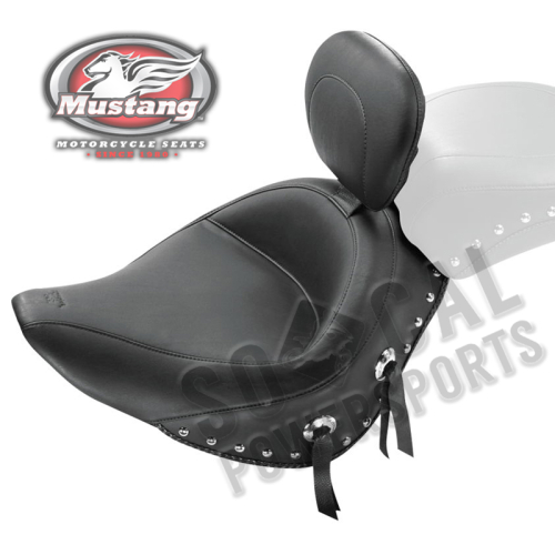 Mustang - Mustang Studded Wide Solo Seat with Removable Backrest - 79532