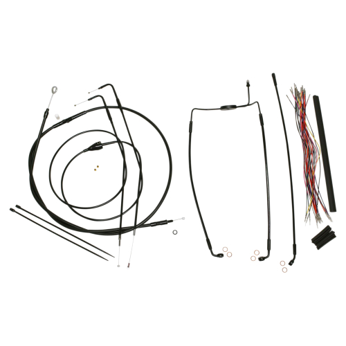 Magnum - Magnum Black Vinyl XR Handlebar Installation Kit with Black Fittings for 12-14in. Ape - 486281