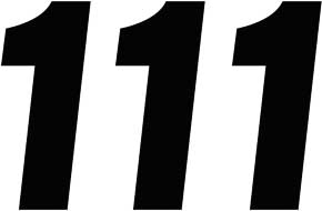Factory Effex - Factory Effex Factory Number 6in. - No.1 - Black - 08-90041