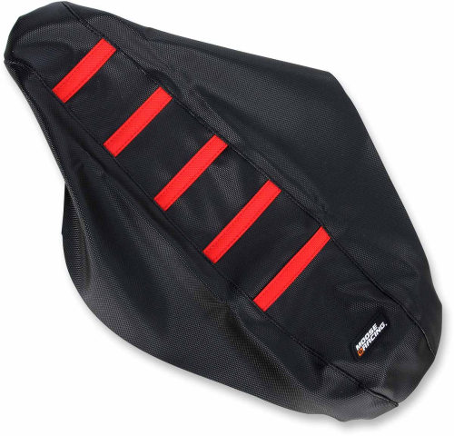 Moose Racing - Moose Racing Ribbed Seat Cover - Black/Red Ribbed - CRF15007-331RT