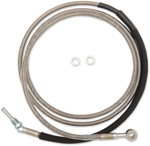 Drag Specialties - Drag Specialties Clear Coated Stainless Steel Hydraulic Clutch Line - +8in. - 0661-0057