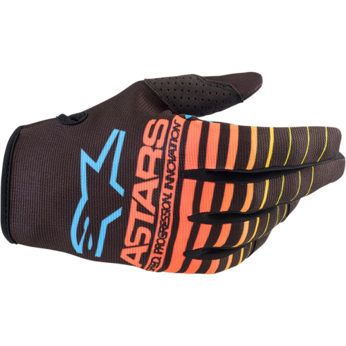 Alpinestars - Alpinestars Radar Youth Gloves - 3541822-1534-XXS - Black/Yellow Fluo/ Coral - 2XS