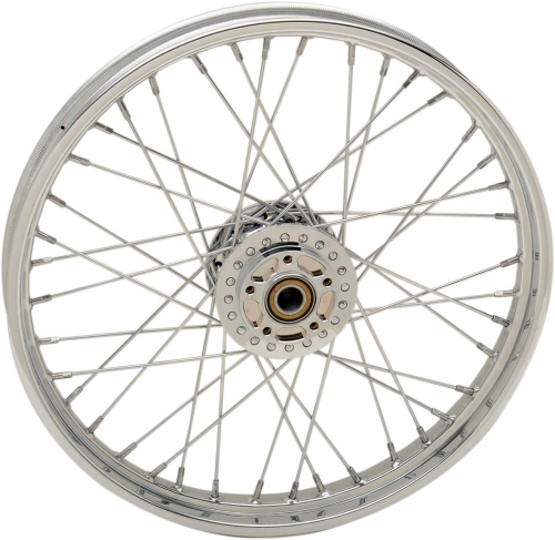 Drag Specialties - Drag Specialties Laced 40 Spoke Front Wheel - 21x2.15 - Chrome (Single Disc) - 0203-0636