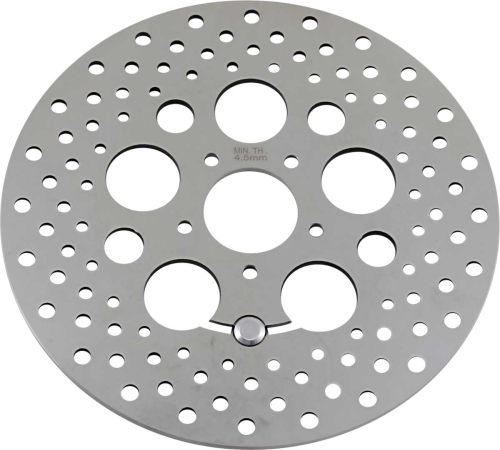 Drag Specialties - Drag Specialties Polished Stainless Steel Drilled Brake Rotor - B06-0188ASP