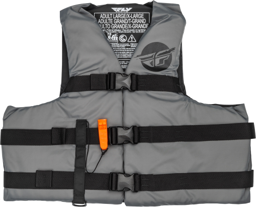 Fly Racing - Fly Racing Nylon Flotation Vest - 221-304112X - Gray/Black - 2XL