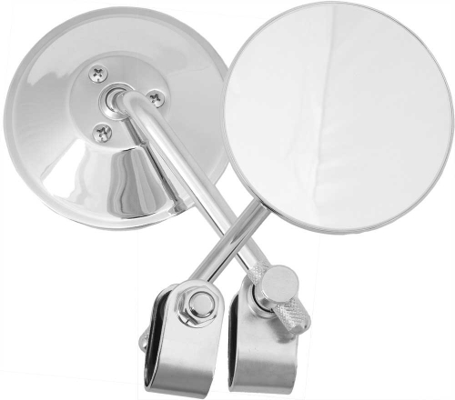 HardDrive - HardDrive Universal 4in. Round Mirrors with 4in. Stem - Chrome - 153089