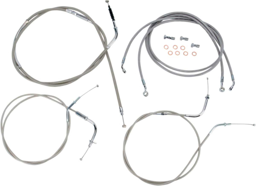 Baron Custom Accessories - Baron Custom Accessories Stainless Cable and Line Kit (+12in.) - BA-8076KT-12