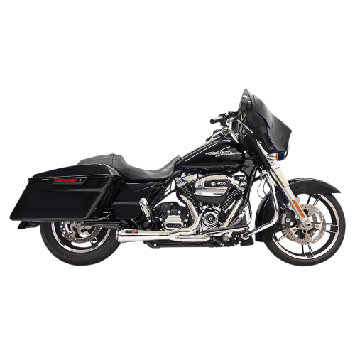 Bassani Manufacturing - Bassani Manufacturing Short Road Rage 2-Into-1 Exhaust System - Chrome - 1F42R