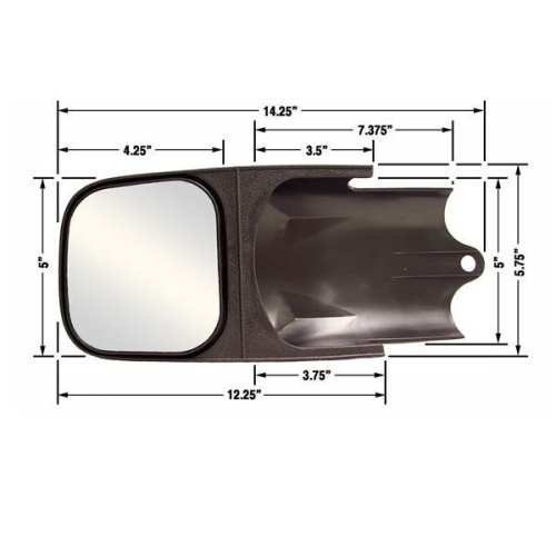 CIPA USA - CIPA USA Clip On Tow Mirror - Ford/Chevy - Pair - 11000