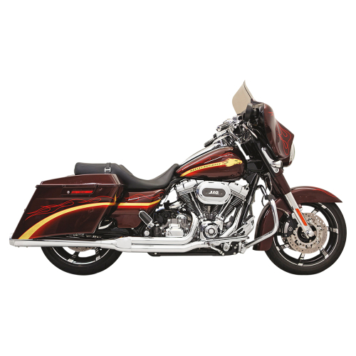 Bassani Manufacturing - Bassani Manufacturing Road Rage 2-Into-1 Exhaust System - Chrome - FLH-737