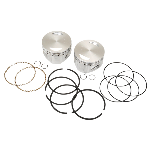 S&S Cycle - S&S Cycle Forged Piston Kit for 100ci./107ci. Motor - Standard Bore 4in. - .020in. Oversized - 92-1402