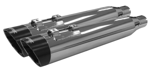 Two Brothers Racing - Two Brothers Racing Slash End Cap Slip-On System - Chrome/Black - 005-4560499D-S