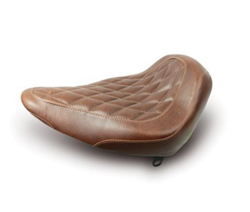 Mustang - Mustang Wide Tripper Solo Seat - Diamond Stitch - Brown - 76816