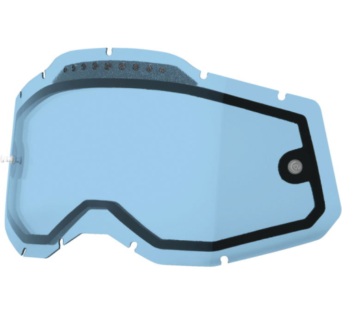 100% - 100% Replacement Dual Vented Lens for Racecraft 2/Accuri 2/Stratus 2 Goggles - Blue - 59082-00004